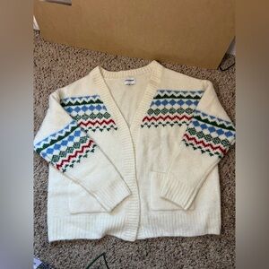 Anthropologie X FRNCH Faire Isle Cardigan OS NWOT